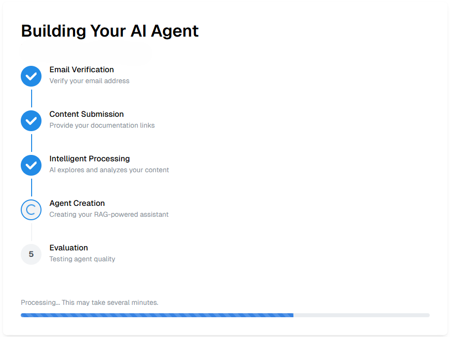 Agent Creation Progress